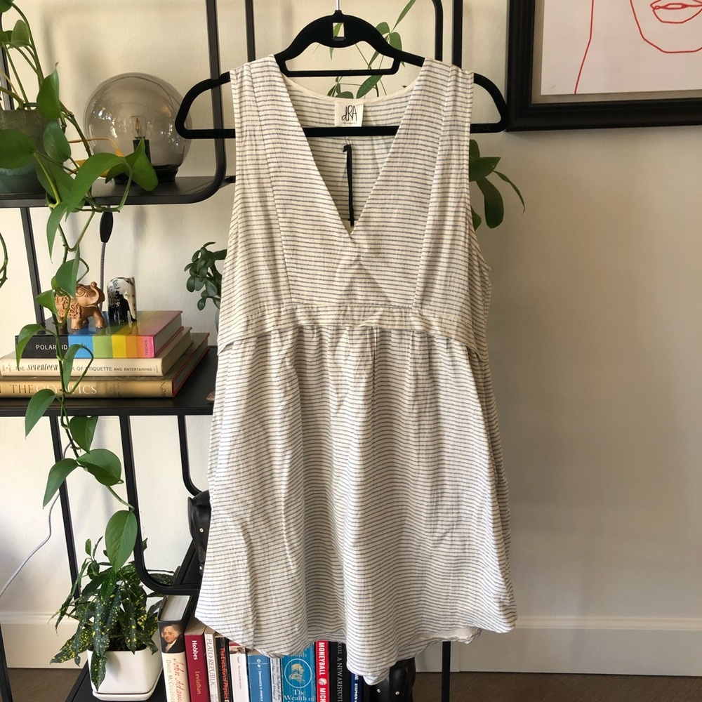 DRA Los Angeles Blue and White Striped Dress